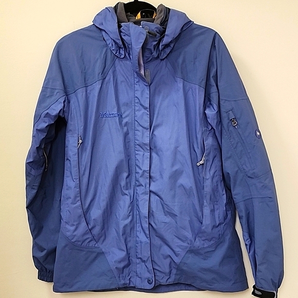 Marmot Jackets & Blazers - Marmot Women's Jacket  Rain Coat Outdoor Blue  Detachable Hood Size Medium